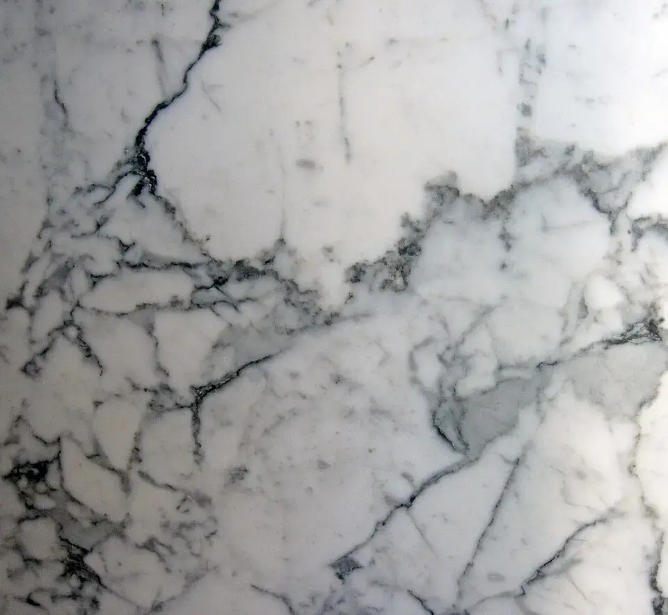 White marble slab with soft grey veining